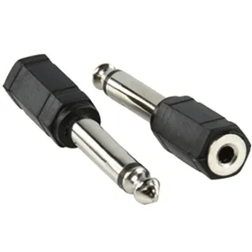 Plug Audio 3.5 mm to 6.5 mm Jack Female to Male Adapter for Microphone, Guitar, Audio and other Equipment to Adapt a Mini Stereo to a Stereo Jack