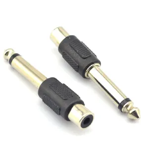 Plug RCA Female Plug to 6.5mm Male Audio Jack Adapter Connector for Mixer Microphone