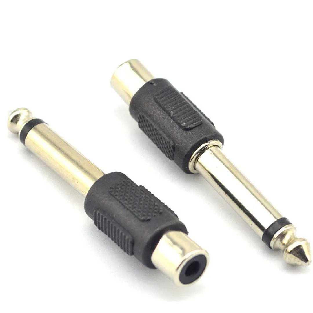 Plug RCA Female Plug to 6.5mm Male Audio Jack Adapter Connector for Mixer Microphone