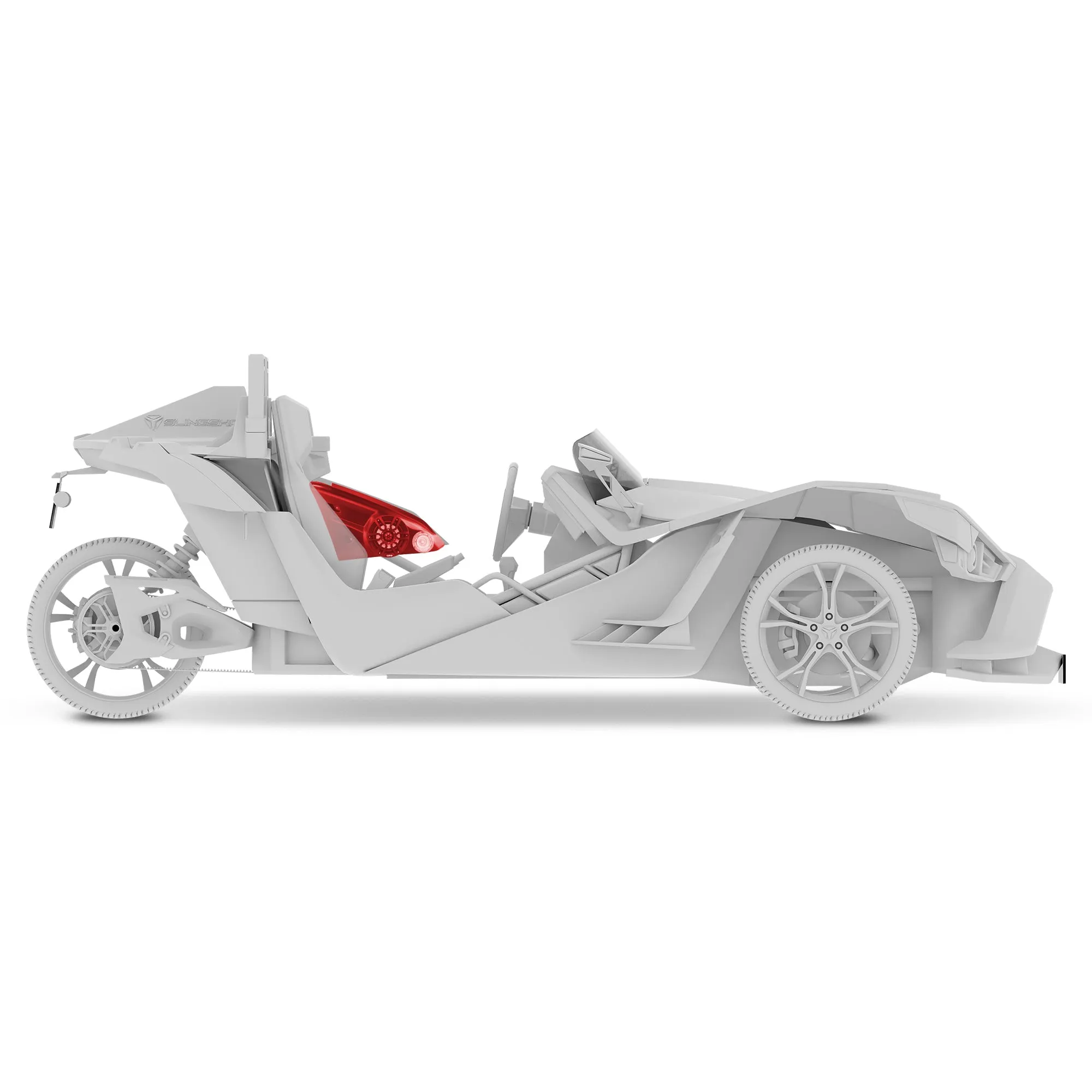 Polaris Slingshot Arm Rest 2 X  6.5" Enclosure With NXL-6/BK and PRO-TW1L | 2015 - Current