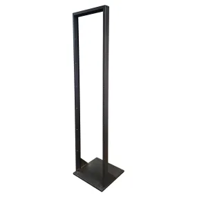 Quest Open Frame LTE Steel Floor Rack, 45U, 7' x 19", Black, 2-Post