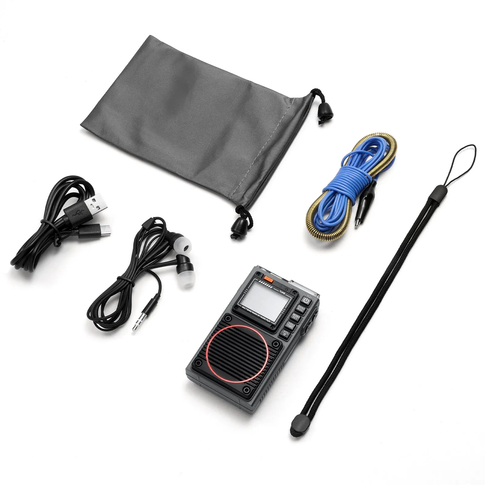 Raddy RF75A Shortwave Radio | Bluetooth 5.0 APP Control | FM AM VHF SW WB | Type-C Charging | SOS Flashlight