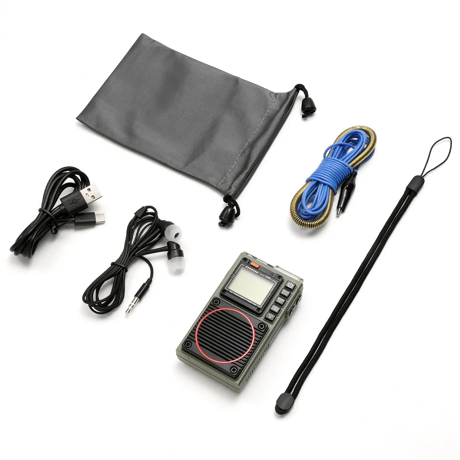 Raddy RF75A Shortwave Radio | Bluetooth 5.0 APP Control | FM AM VHF SW WB | Type-C Charging | SOS Flashlight