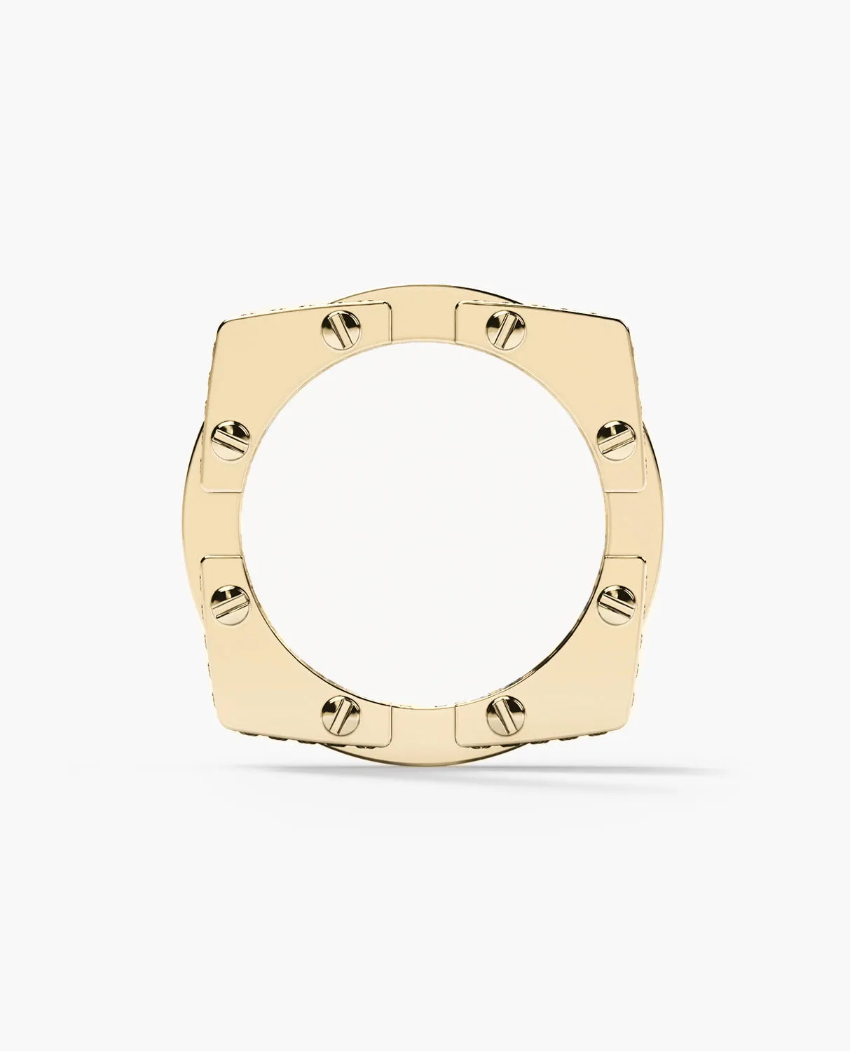 Ready to Ship - BINGHAM 18k Gold Square Ring with 2.15ct Diamonds