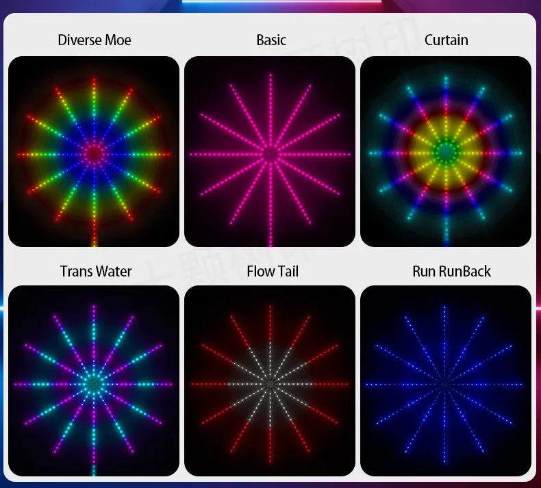 RGB Firework Led Music Light Strip with Remote and App Control