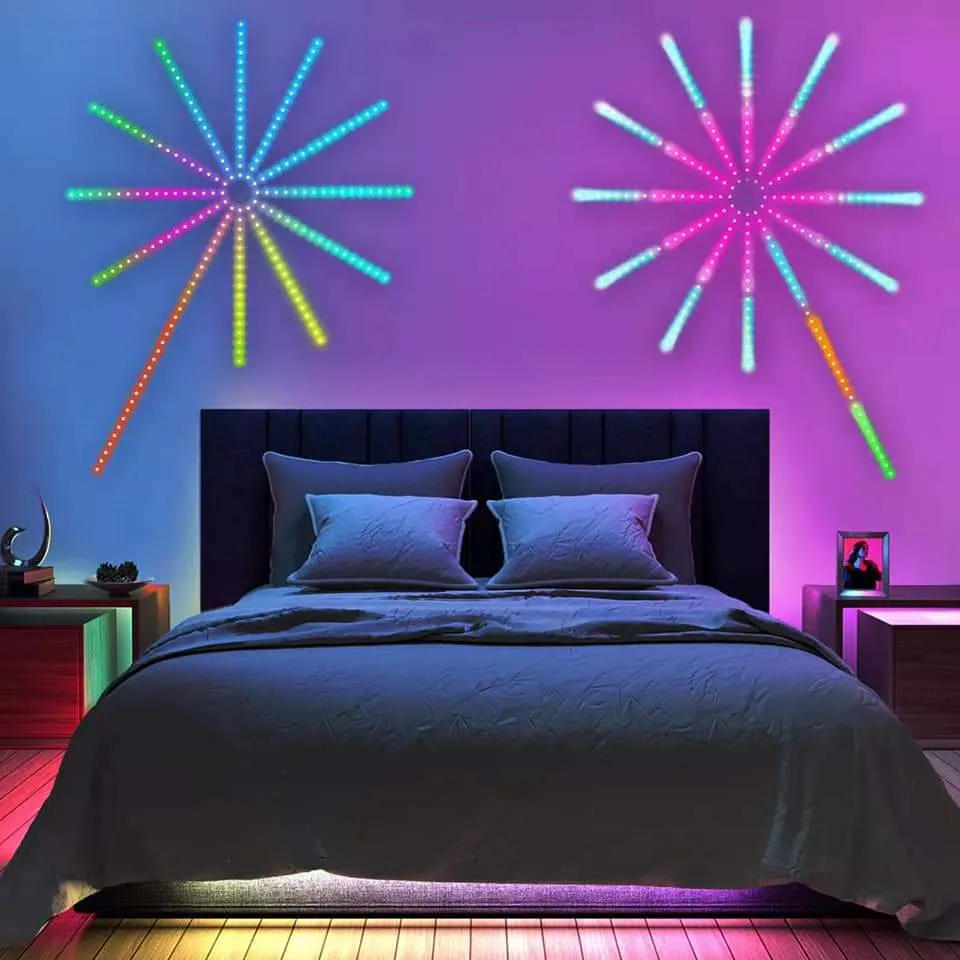 RGB Firework Led Music Light Strip with Remote and App Control