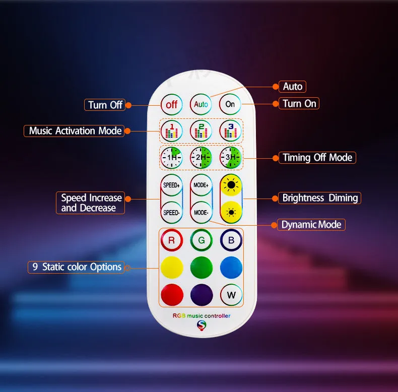 RGB Firework Led Music Light Strip with Remote and App Control