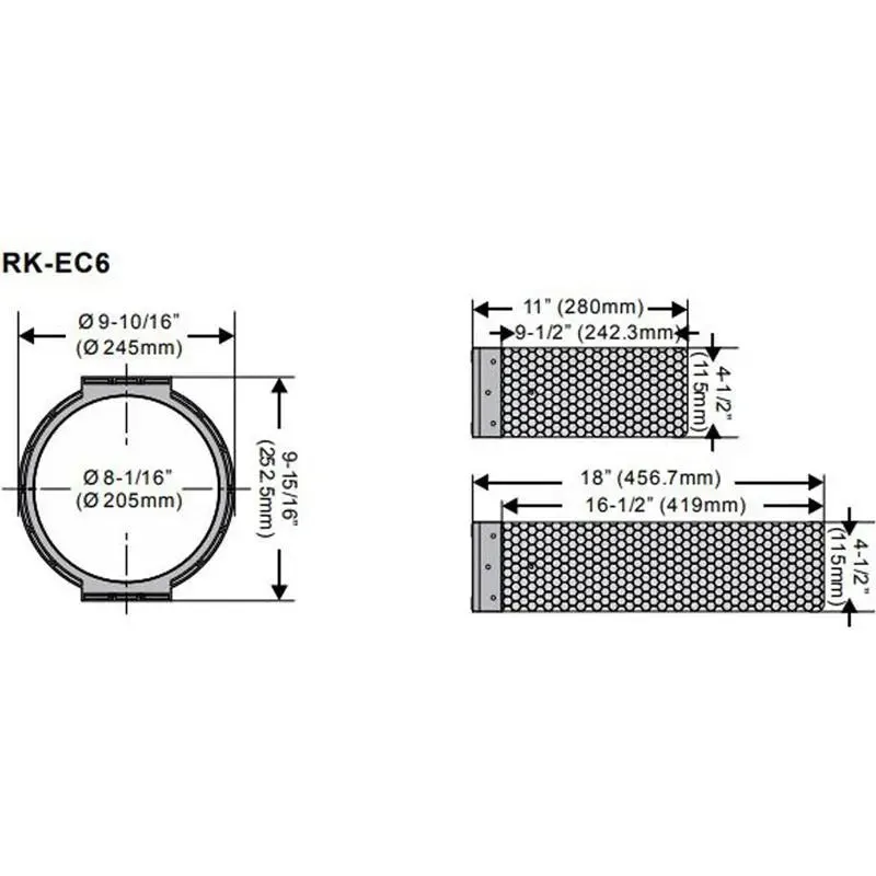 RK-EC6 In-Ceiling Bracket Rough-In Kit(pair) for 6"In-Ceiling Speakers