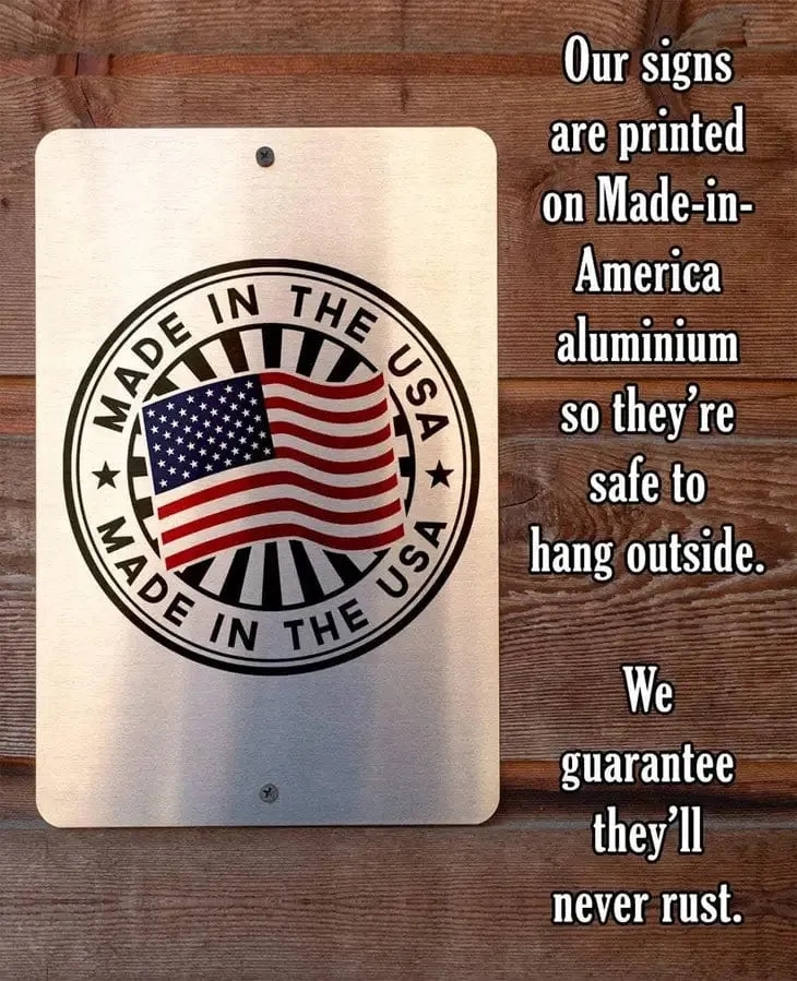 Rules for Camping Inspirational Metal Sign
