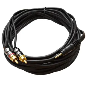 SA-iEMRCAM25 - Male 1/8" to Dual Male RCA Patch Cable - 25 Feet