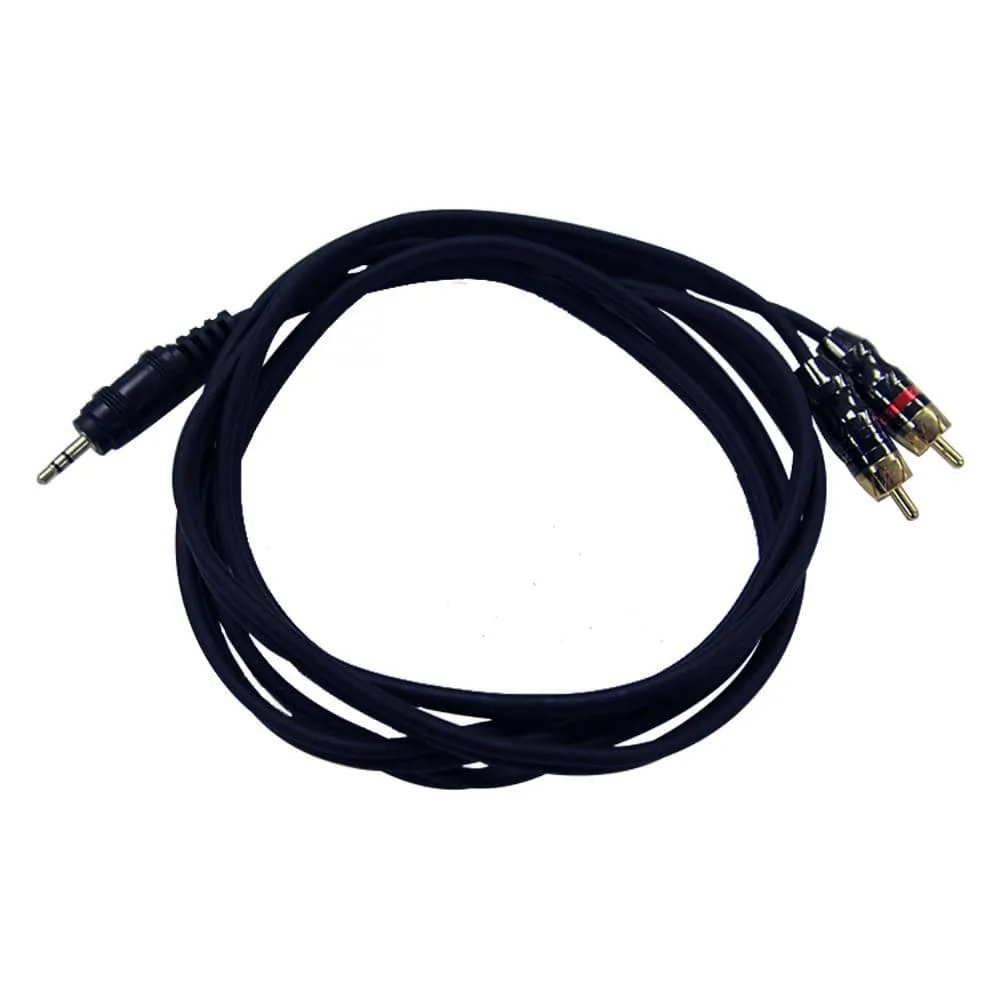 SA-iEMRCAM6 - Male 1/8" to Dual Male RCA Patch Cable - 6 Feet