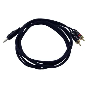 SA-iEMRCAM6 - Male 1/8" to Dual Male RCA Patch Cable - 6 Feet