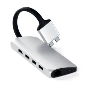 Satechi USB-C DUAL MULTIMEDIA ADAPTER with 2 x 4K HDMI - Silver