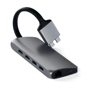 Satechi USB-C DUAL MULTIMEDIA ADAPTER with 2 x 4K HDMI - Space grey