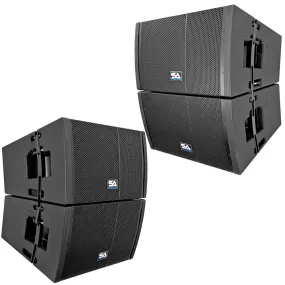 SAXLP-12P-PKG1 - Four Passive 12 Inch Line Array Speakers with Dual Compression Drivers