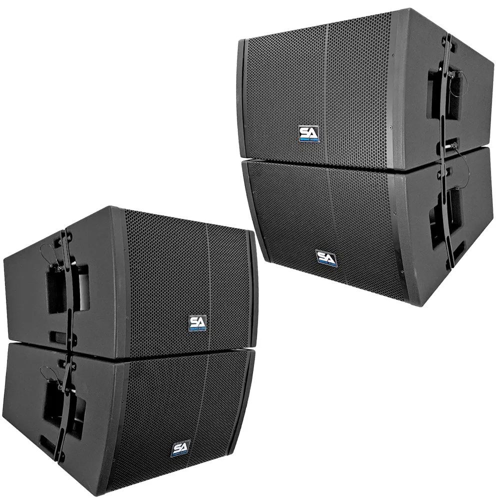 SAXLP-12P-PKG1 - Four Passive 12 Inch Line Array Speakers with Dual Compression Drivers