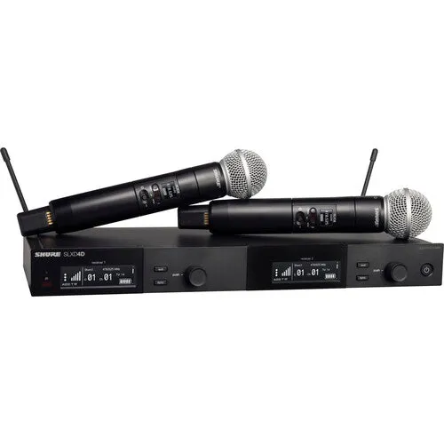 Shure SLXD24D/B58-G58 Digital Wireless Dual Handheld Microphone System - G58 Band