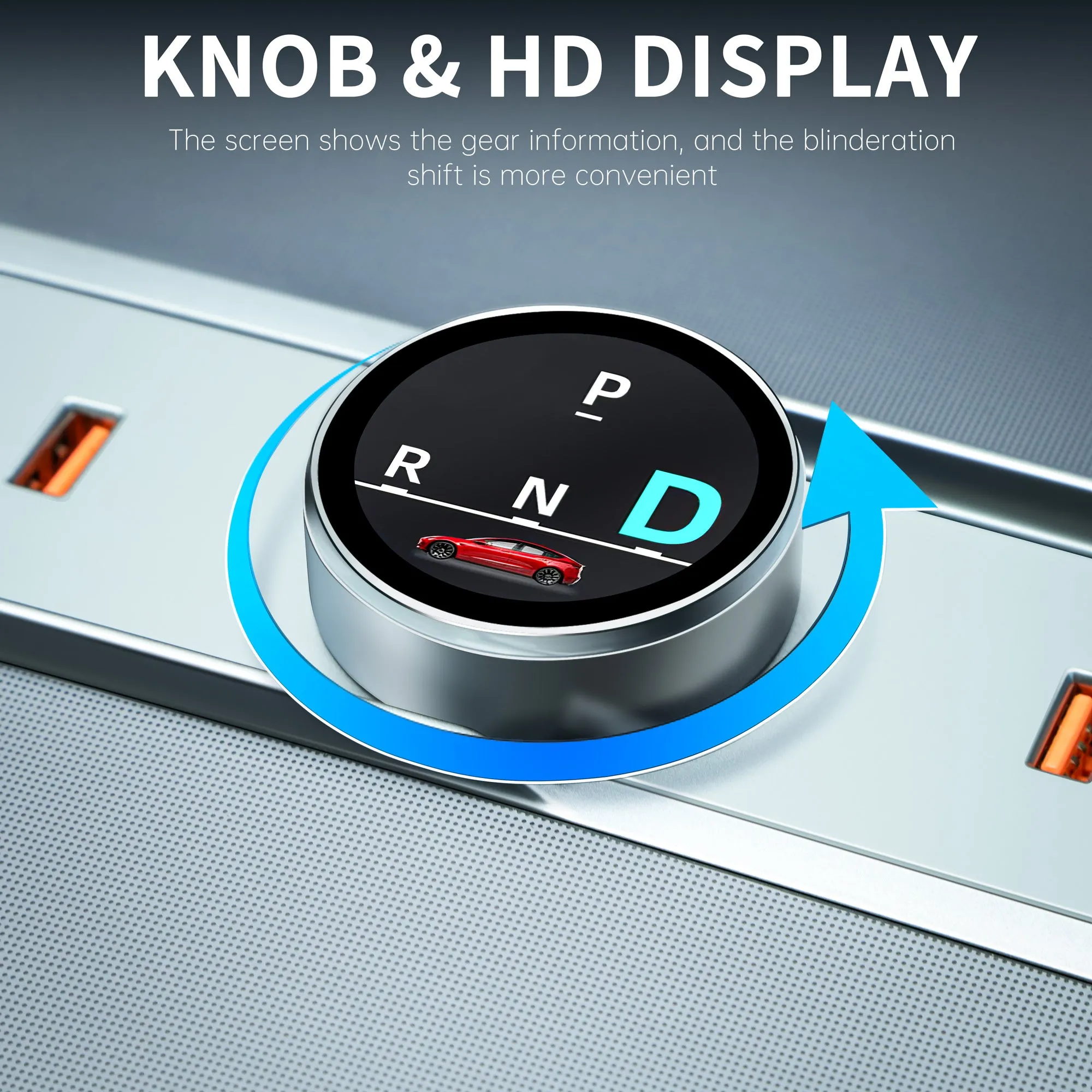 Smart Rotating Gear Shift Dock USB Hub for Tesla Model 3 Highland