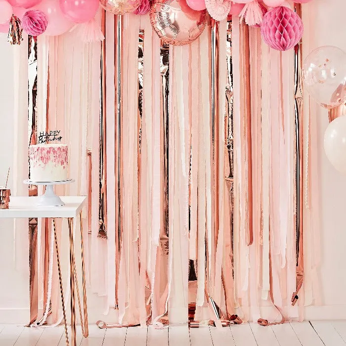 Streamer Backdrop - Pink Blush