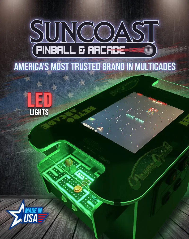Suncoast Arcade Premium Pub Height Cocktail Arcade Machine - 412 Games