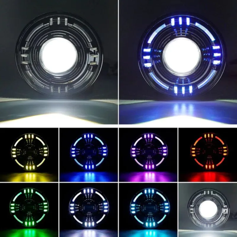Suparee 7" Jeep RGBW LED Headlights with Z Cut-off Focus Beam for 1997  Wrangler
