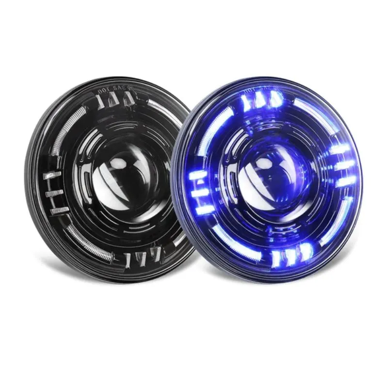 Suparee 7" Jeep RGBW LED Headlights with Z Cut-off Focus Beam for 1997  Wrangler