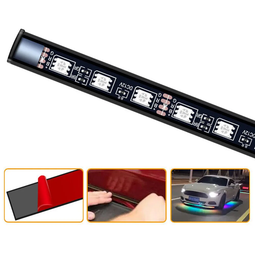 US 4Pcs 12V Neon Accent Lights Kit Car Underglow Lights Waterproof Underglow Led