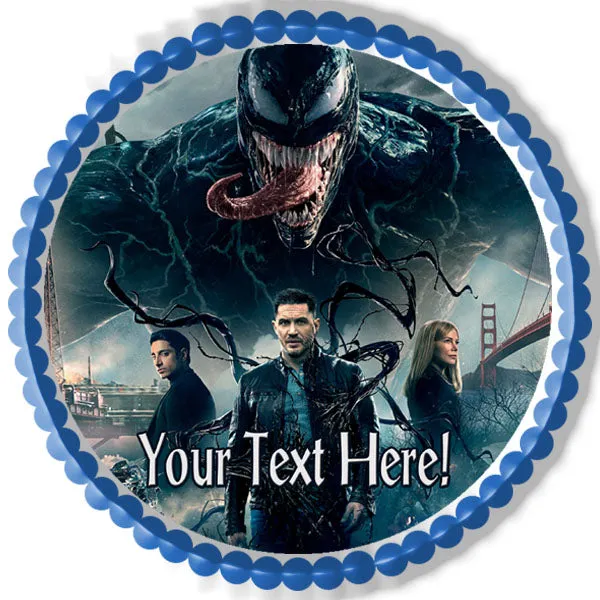 Venom - Edible Cake Topper, Cupcake Toppers, Strips