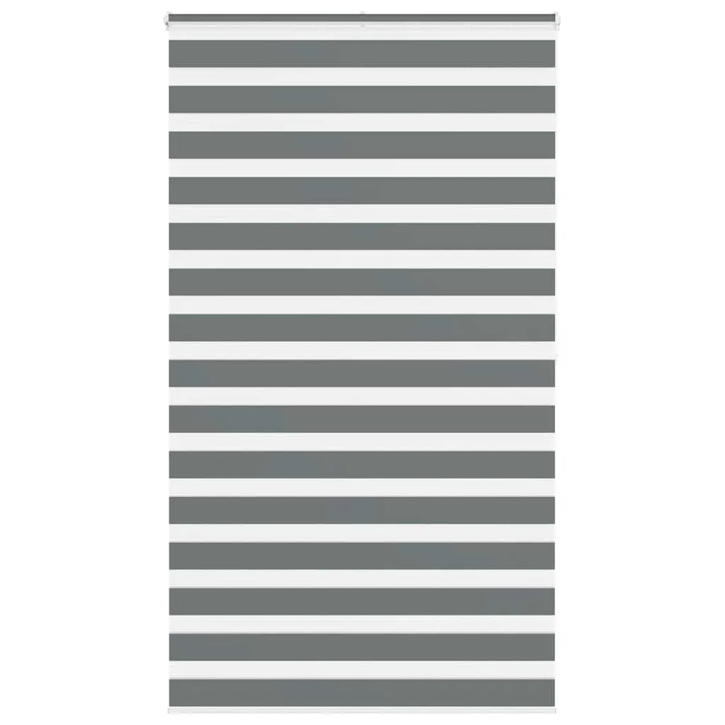 vidaXL Zebra Blind Dark Grey 135x200 cm Fabric Width 130.9 cm Polyester