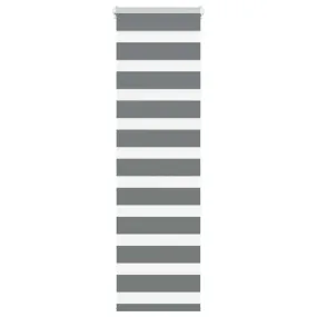 vidaXL Zebra Blind Dark Grey 50x150 cm Fabric Width 45.9 cm Polyester