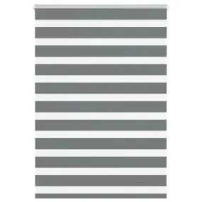 vidaXL Zebra Blind Dark Grey 95x100 cm Fabric Width 90.9 cm Polyester