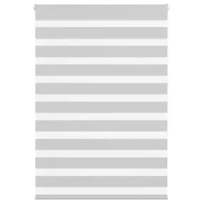 vidaXL Zebra Blind Light Grey 110x150 cm Fabric Width 105.9 cm Polyester