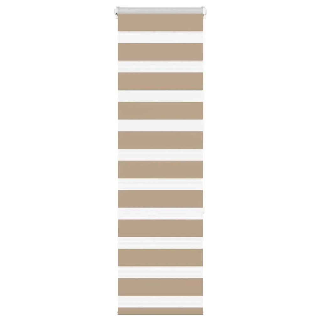 vidaXL Zebra Blind Sand Brown 40x150 cm Fabric Width 35.9 cm Polyester