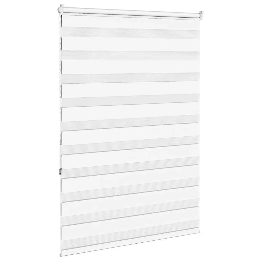 vidaXL Zebra Blind White 105x150 cm Fabric Width 100.9 cm Polyester