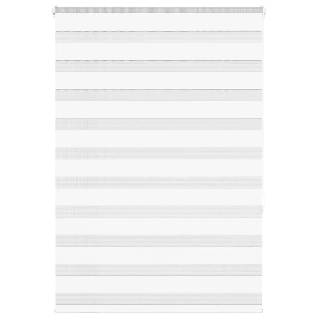 vidaXL Zebra Blind White 115x150 cm Fabric Width 110.9 cm Polyester