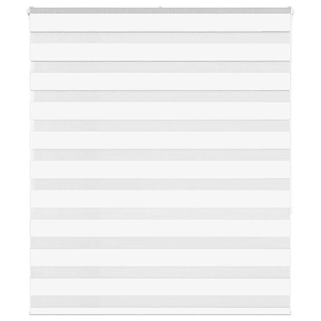 vidaXL Zebra Blind White 120x150 cm Fabric Width 115.9 cm Polyester