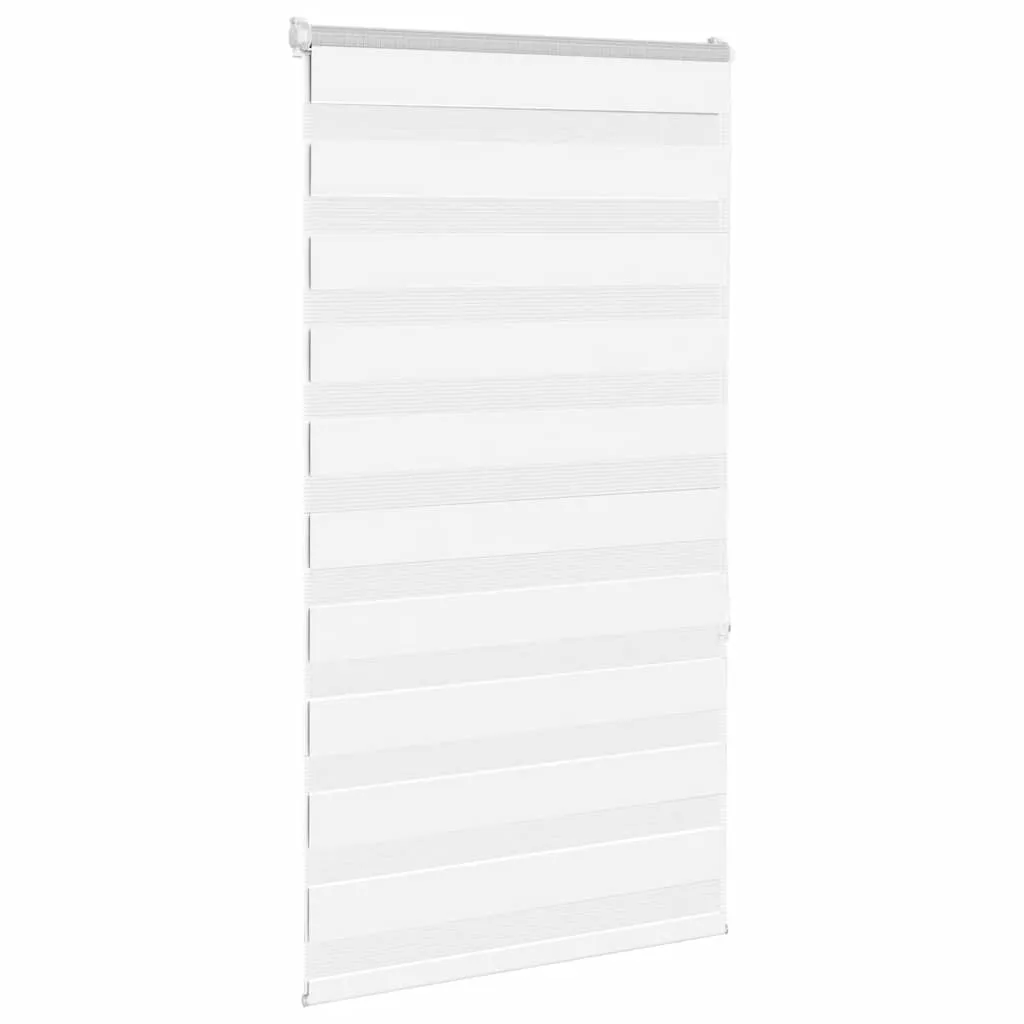 vidaXL Zebra Blind White 85x150 cm Fabric Width 80.9 cm Polyester