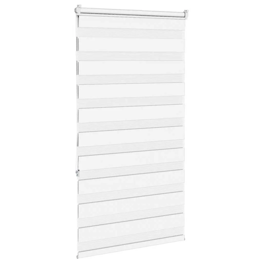 vidaXL Zebra Blind White 85x150 cm Fabric Width 80.9 cm Polyester
