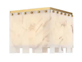 Viviana Four Light Flush Mount in Rubbed Brass