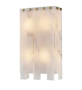 Viviana Four Light Wall Sconce in Rubbed Brass