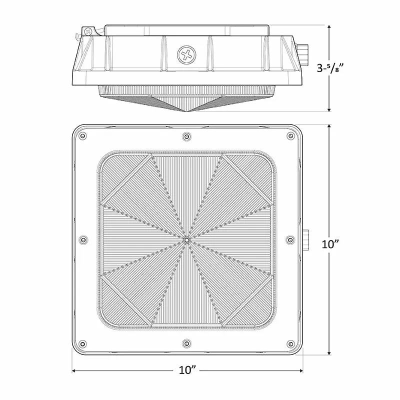 Westgate CDLX 15W/25W/35W/45W LED Canopy Light, 5000K