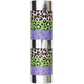 Wide Throwing Streamers - Silver Leopard Print (Pack of 9)