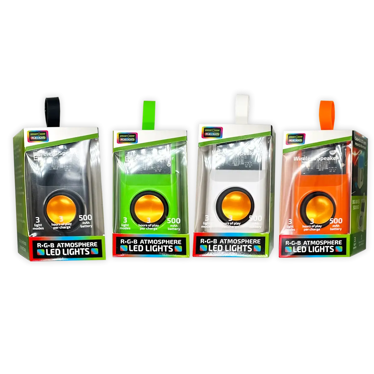 Wireless Speaker Transparent with LED Lights - 6 Pieces Per Retail Ready Display 23870