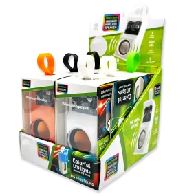 Wireless Speaker Transparent with LED Lights - 6 Pieces Per Retail Ready Display 23870