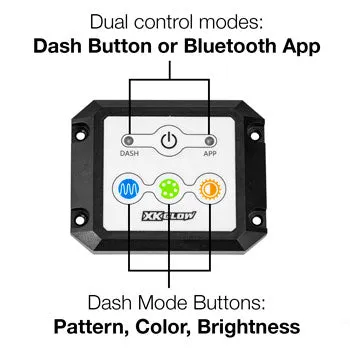 XKGlow Led Wheel Ring Lights w/ Turn Signal Function/ XKChrome Smartphone App Controlled - 15" or 15-18" Adjustable Ring