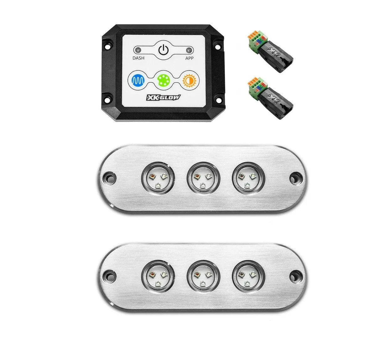 XKGlow RGB Led Underwater Boat Light Kit [27 watts] - 2pc