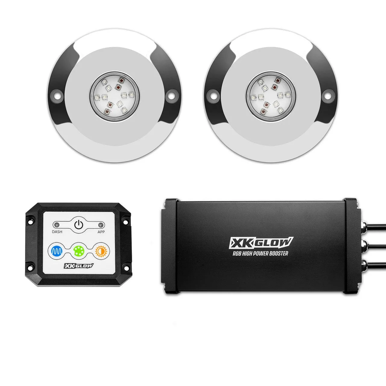XKGlow RGB Led Underwater Boat Light Kit [48 Watts] 2pc