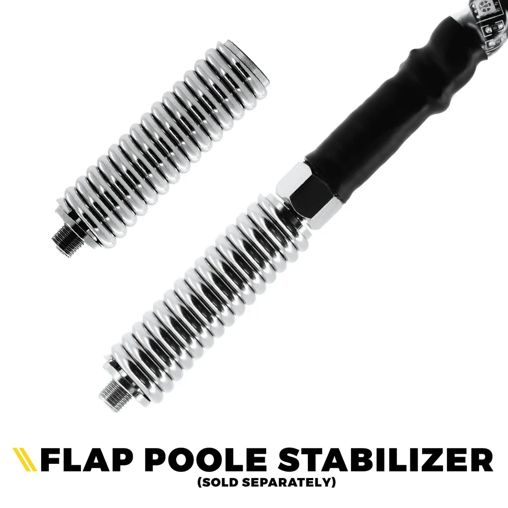 Xprite 4ft CB Radio Antenna with Spiral LED Whip Light - Amber or RGB
