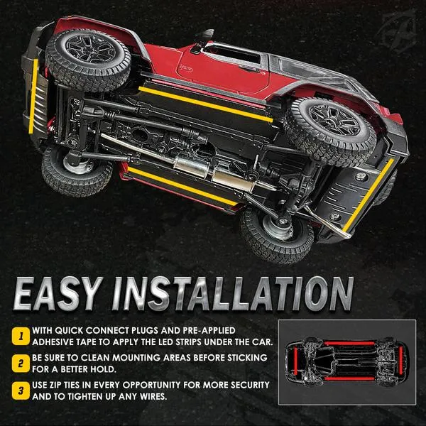Xprite LED Underbody Glow Kit [Battle Series] RGB w/ Remote Control & Bluetooth