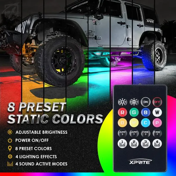 Xprite LED Underbody Glow Kit [Battle Series] RGB w/ Remote Control & Bluetooth